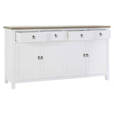 Hampstead White Oak Sideboard with 4 Doors and Drawers