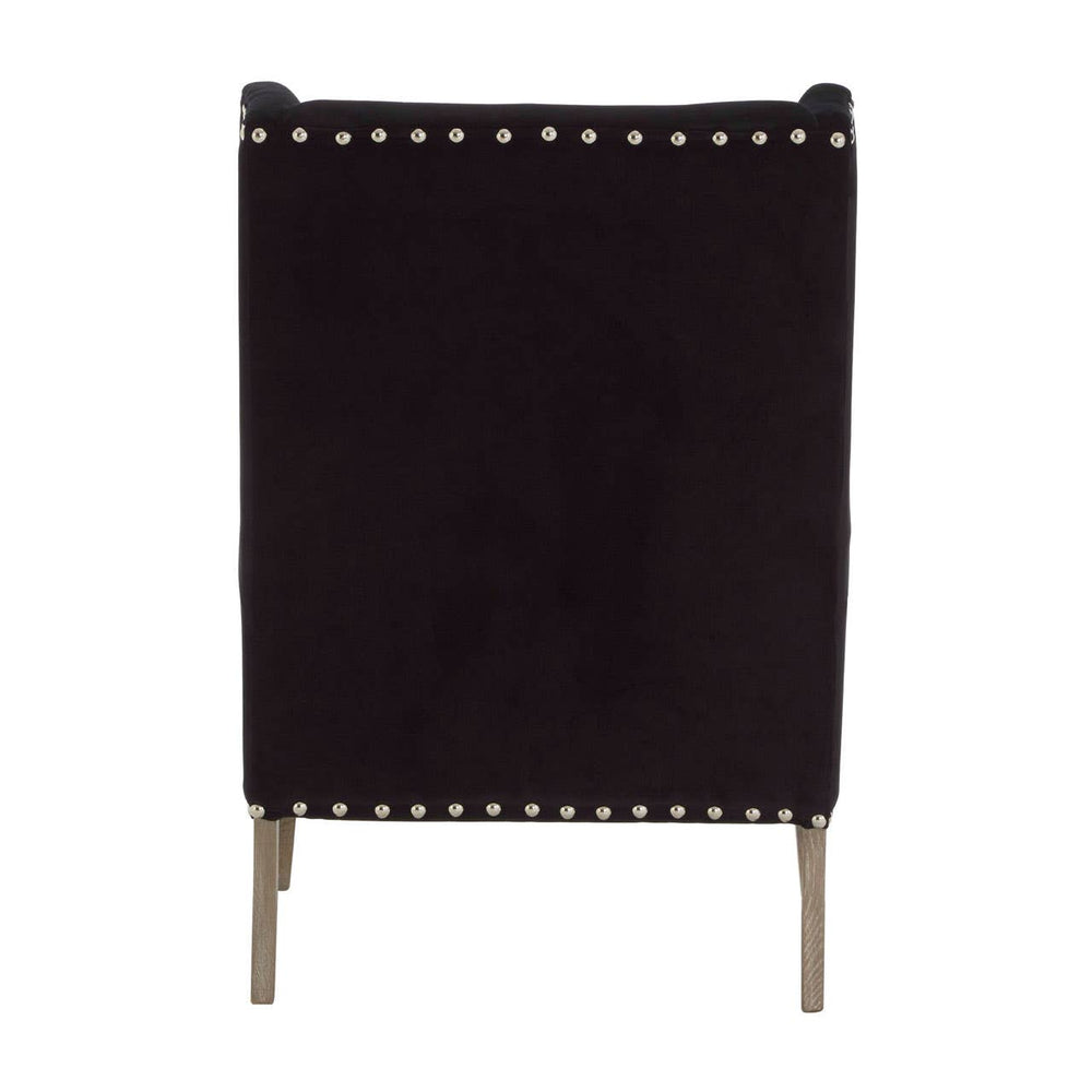 Luxe Black Wingback Armchair
