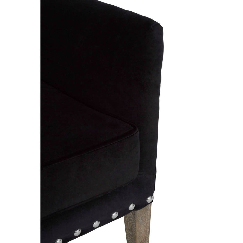 Luxe Black Wingback Armchair