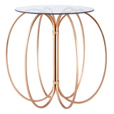 Gleaming Rose Gold Accent Table
