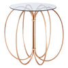 Gleaming Rose Gold Accent Table