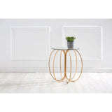 Gleaming Rose Gold Accent Table