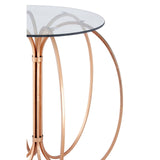 Gleaming Rose Gold Accent Table