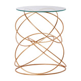 Rose Gold Iron Accent Table