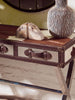 Elegant Cowhide Console Table