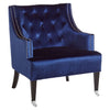 Luxe Blue Velvet Accent Chair