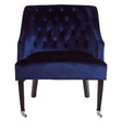 Luxe Blue Velvet Accent Chair
