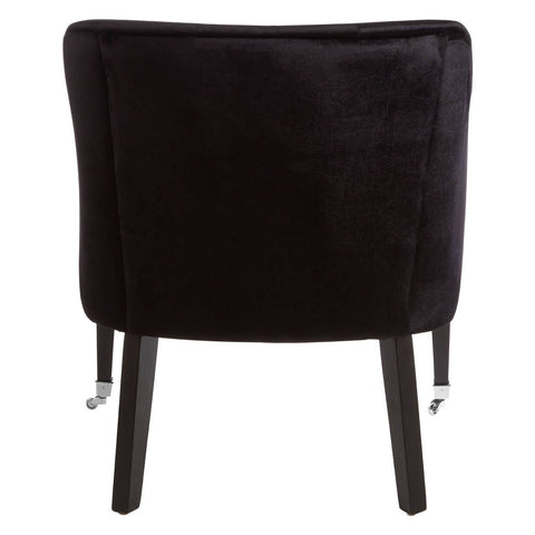Luxe Black Velvet Accent Chair