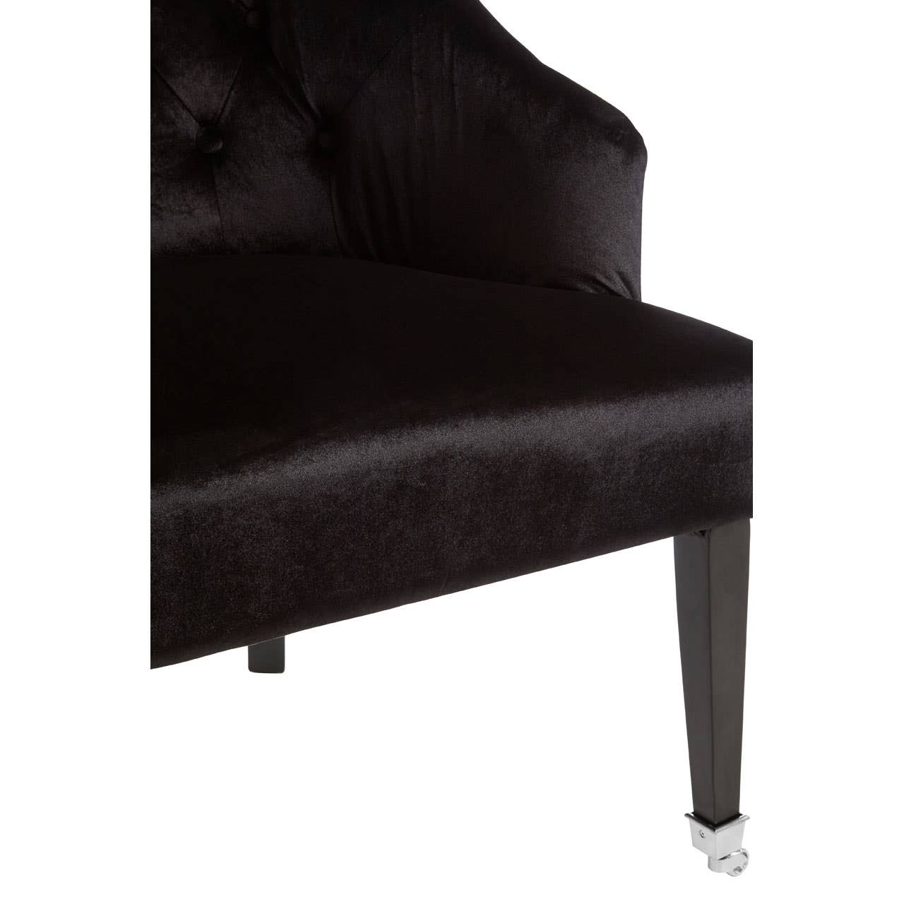 Luxe Black Velvet Accent Chair