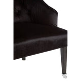 Luxe Black Velvet Accent Chair