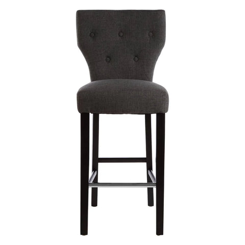 Modern Grey Fabric Barstool