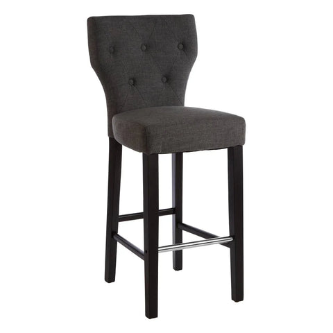 Modern Grey Fabric Barstool