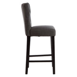Modern Grey Fabric Barstool