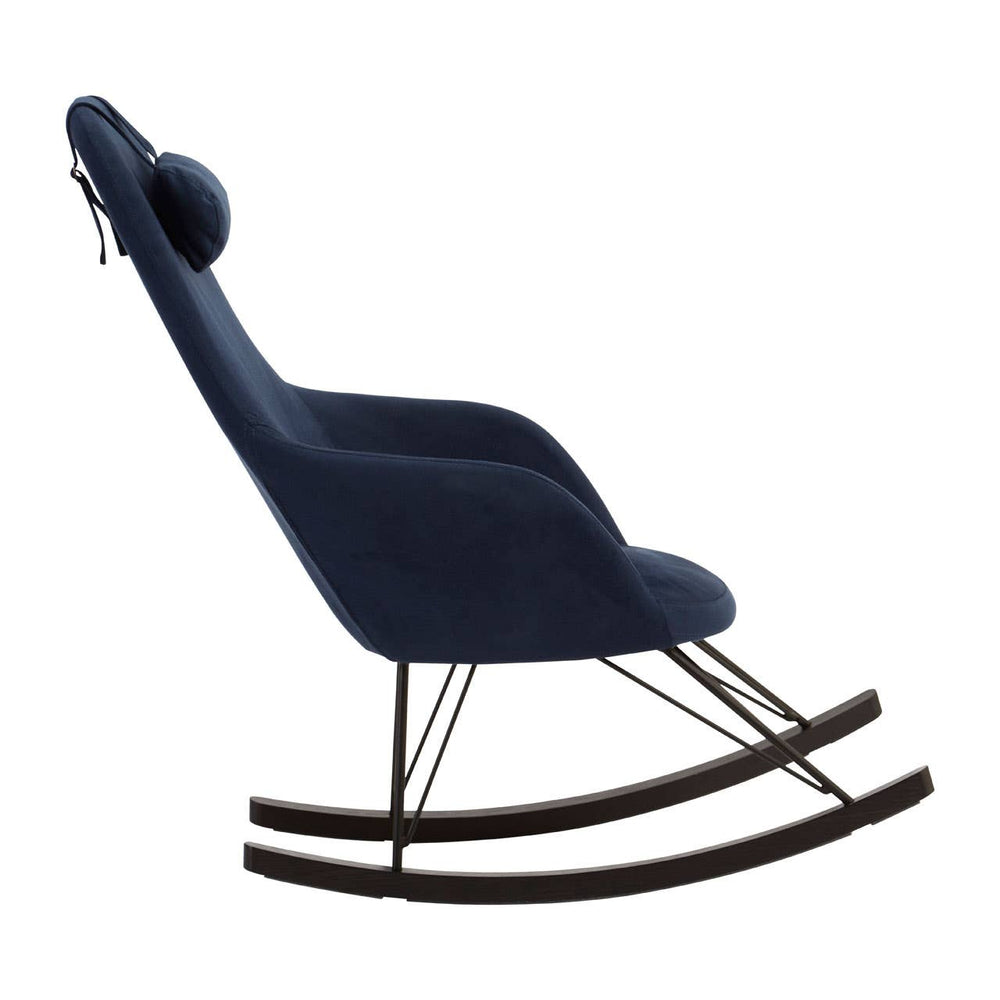 Swinging Blue Fabric Rocker