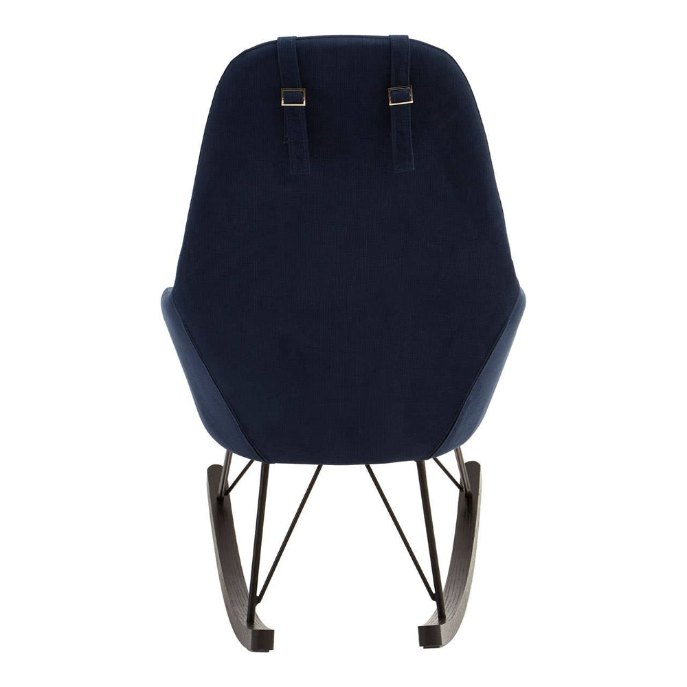 Swinging Blue Fabric Rocker
