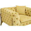 Citron Button Tufted Armchair