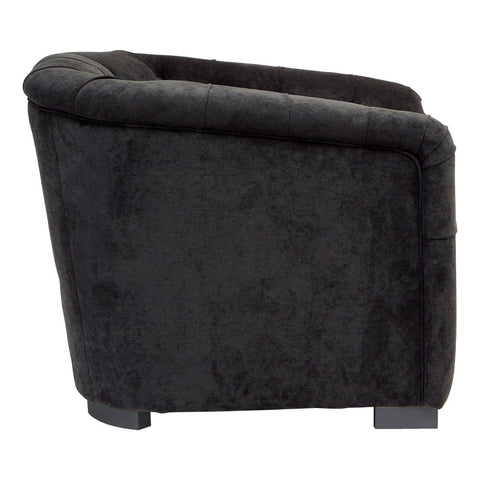 Cozy Black Fabric Armchair