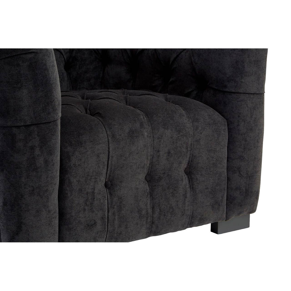 Cozy Black Fabric Armchair