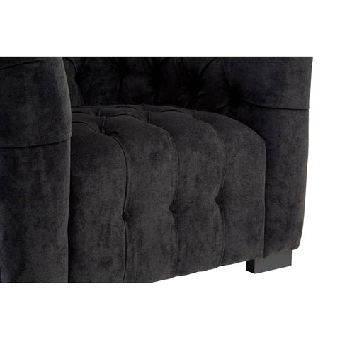 Cozy Black Fabric Armchair
