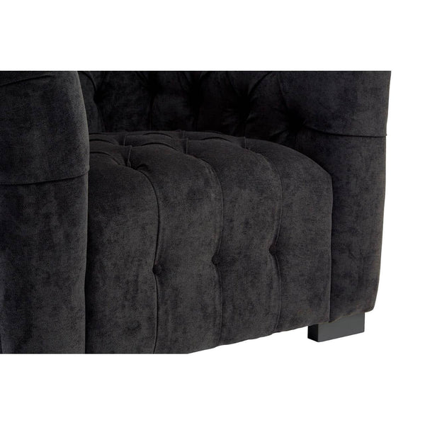 Cozy Black Fabric Armchair