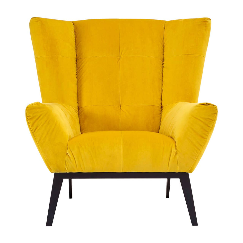 Wingback Metal Base Armchair