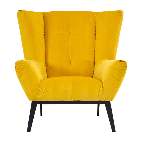 Wingback Metal Base Armchair