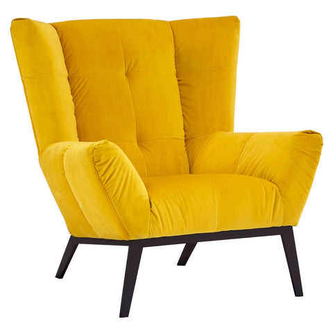 Wingback Metal Base Armchair