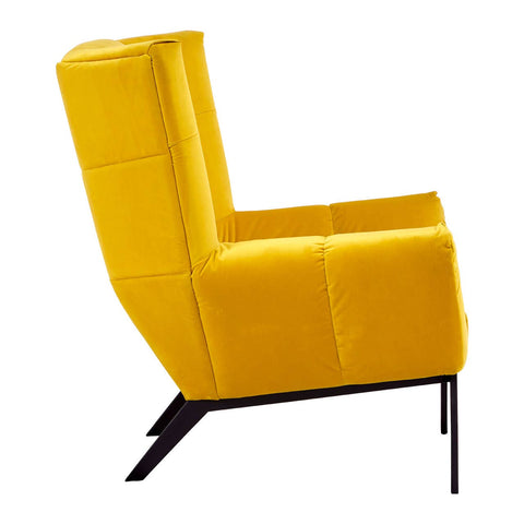 Wingback Metal Base Armchair