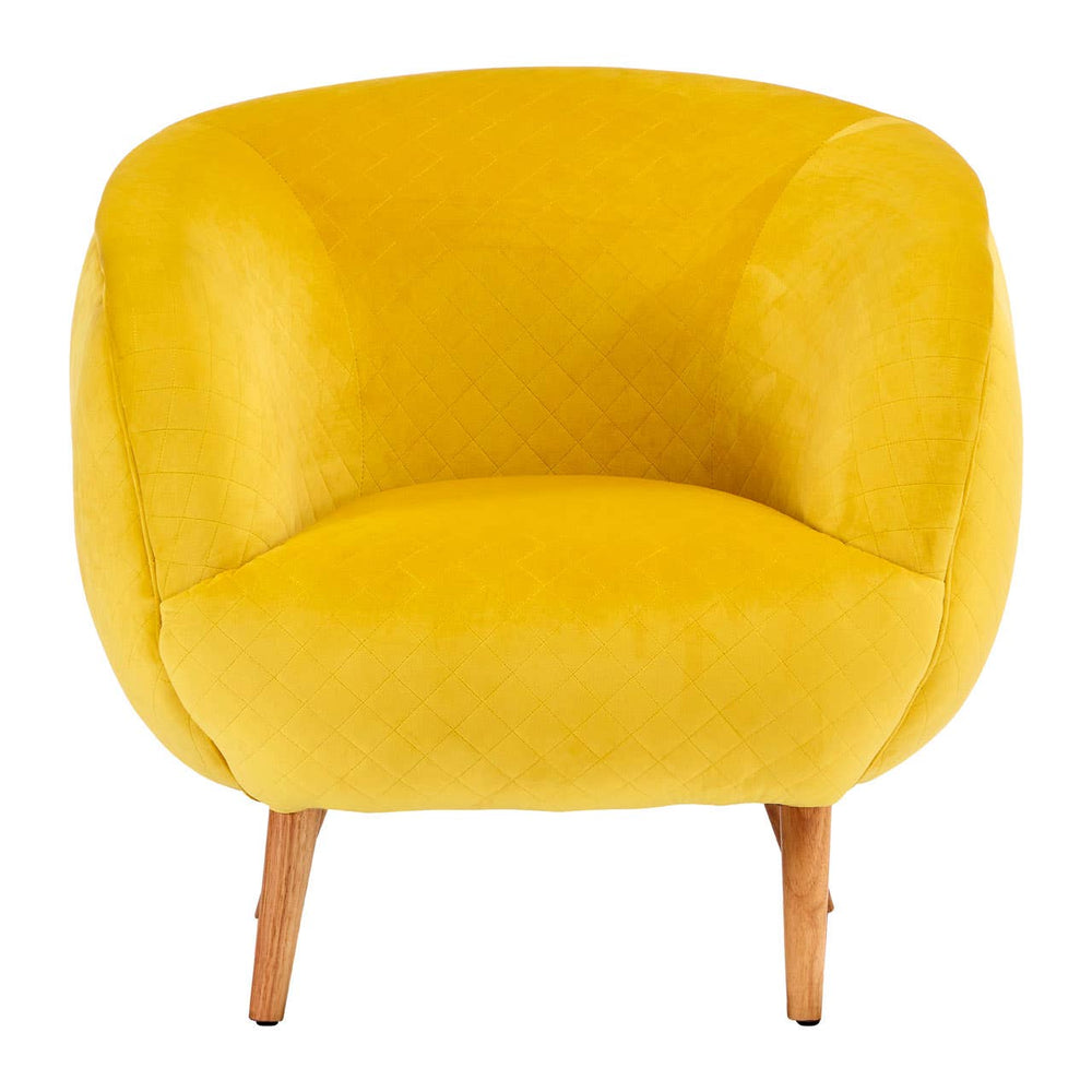 Retro Yellow Fabric Chair
