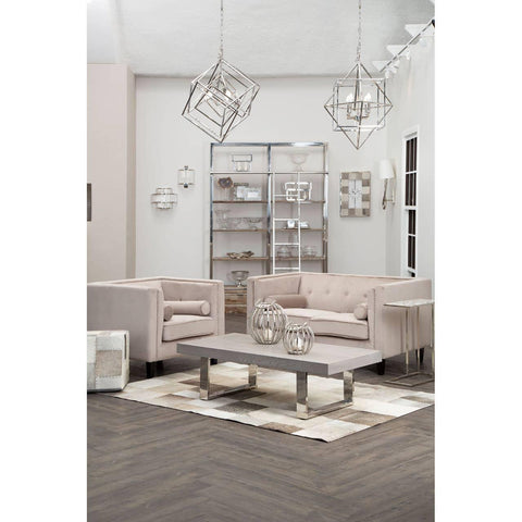 Grey Elm Wood Coffee Table