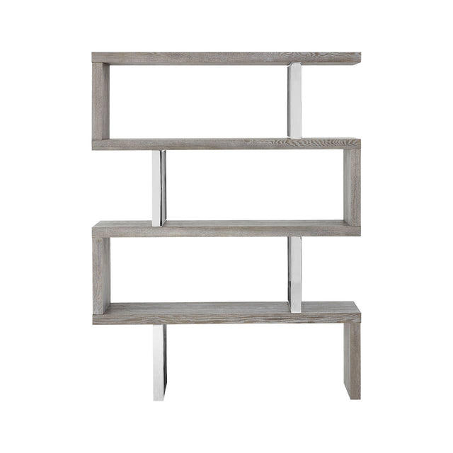 Sleek Elm Wood Bookcase