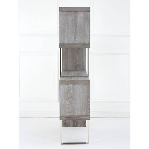 Sleek Elm Wood Bookcase