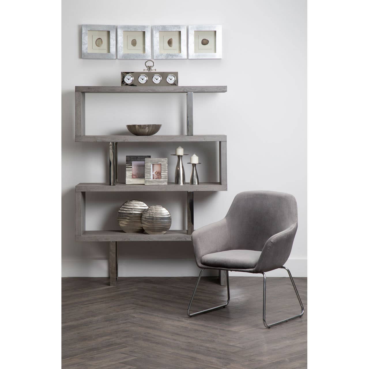 Sleek Elm Wood Bookcase