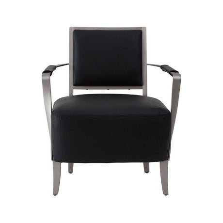 Luxe Leather Steel Lounge
