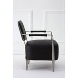 Luxe Leather Steel Lounge