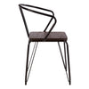 Sleek Metal & Wood Armchair