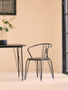 Sleek Metal & Wood Armchair