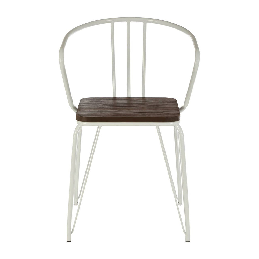 Modern Metal & Elm Chair