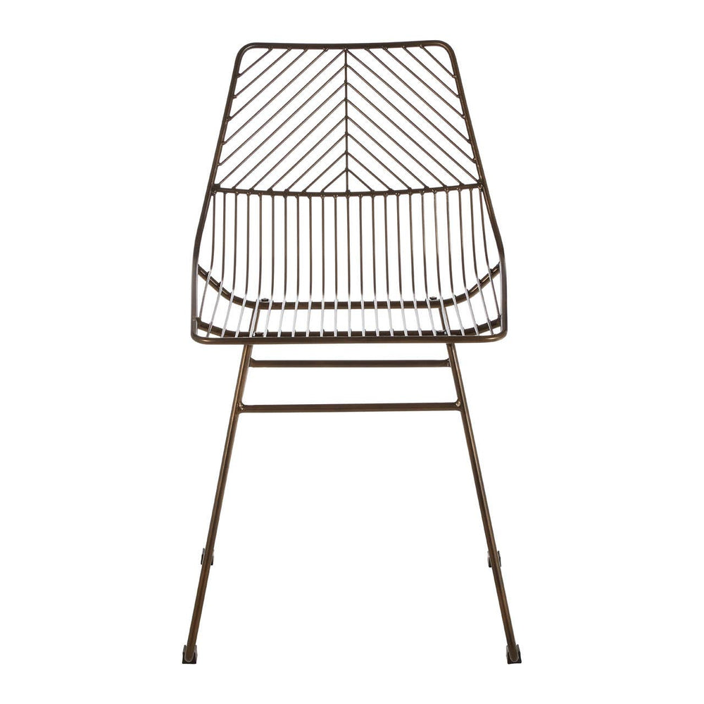 Geometric Bronze Wire Chair