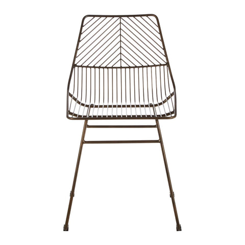 Geometric Bronze Wire Chair