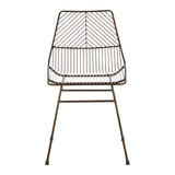 Geometric Bronze Wire Chair
