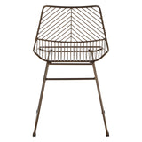 Geometric Bronze Wire Chair