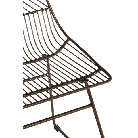 Geometric Bronze Wire Chair