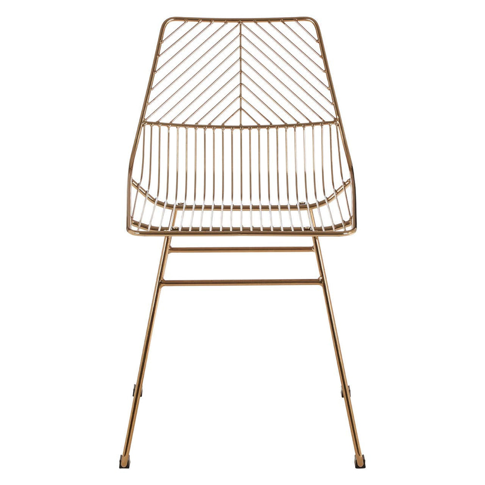 Geometric Gold Wire Chair