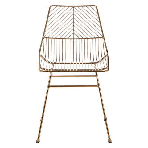 Geometric Gold Wire Chair
