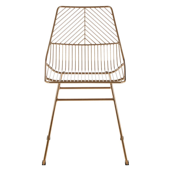 Geometric Gold Wire Chair