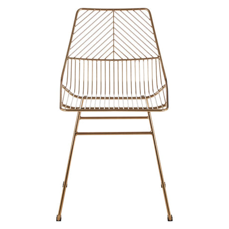 Geometric Gold Wire Chair