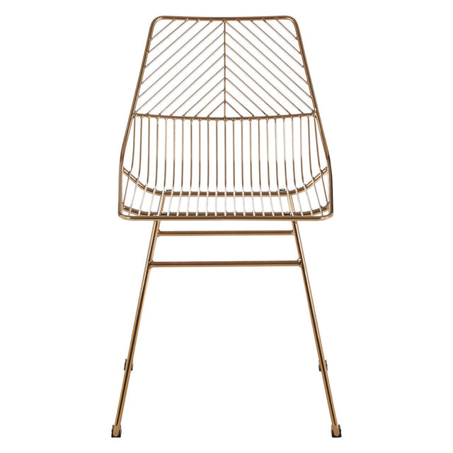 Geometric Gold Wire Chair