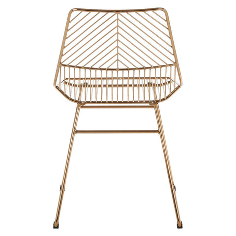 Geometric Gold Wire Chair