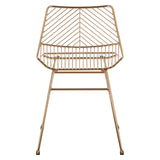 Geometric Gold Wire Chair